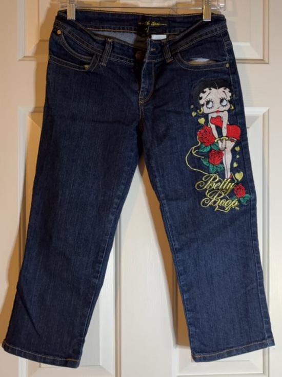 South Pole Denim - South Pole Dark Blue Jeans with Betty Boop Embroidery